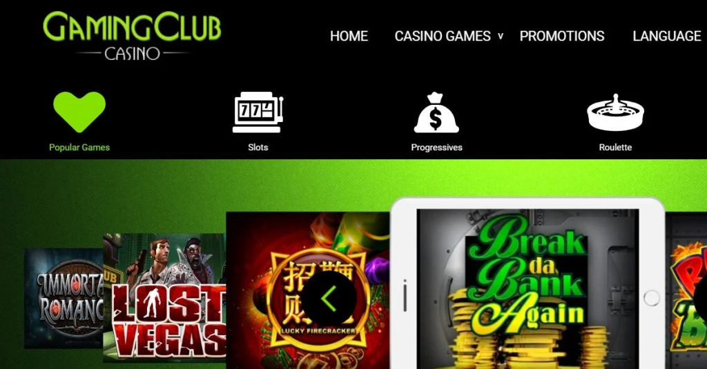 gaming club casino login
