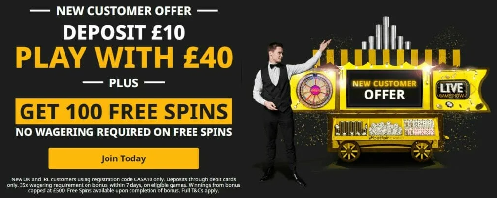 Kasyno betfair bonus bez depozytu